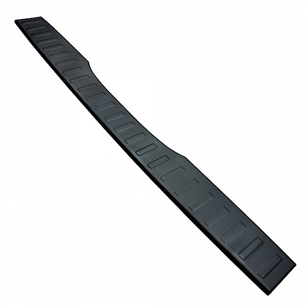 Stainless Steel Rear Bumper Protector Compatible With Mercedes Benz V Class & Vito 05.2014-> Long Version 130,5cm Wide Rearguard, Tailored Fit Bumper Guard,  Loading Edge Protector- Colour Black Mirror Stainless Steel (Black Chrome)