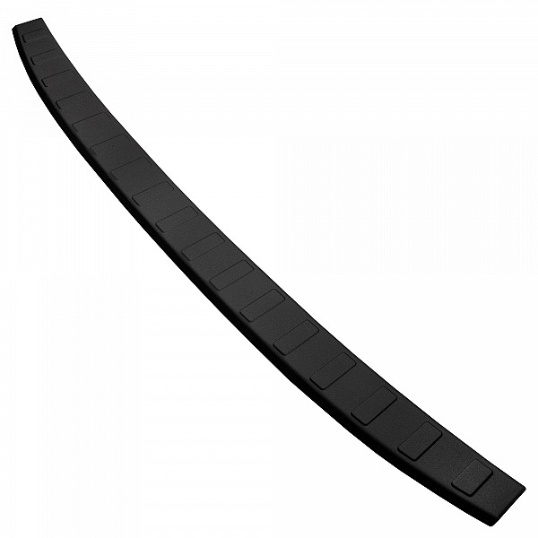 Stainless Steel Rear Bumper Protector Compatible With Volvo V90 09.2016-> Rearguard, Tailored Fit Bumper Guard,  Loading Edge Protector- Colour Matte Black Powdercoated Stainless Steel