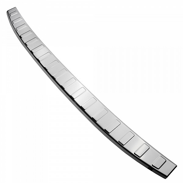 Stainless Steel Rear Bumper Protector Compatible With Volvo V90 09.2016-> Rearguard, Tailored Fit Bumper Guard,  Loading Edge Protector- Colour Polished Stainless Steel (Chrome)