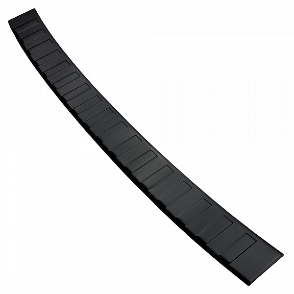 Stainless Steel Rear Bumper Protector Compatible With Volkswagen Touran (2. Generation Typ 5T) 09.2015-> Rearguard, Tailored Fit Bumper Guard,  Loading Edge Protector- Colour Black Mirror Stainless Steel (Black Chrome)
