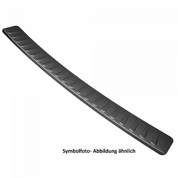 Stainless Steel Rear Bumper Protector Compatible With Volkswagen Touran (2. Generation Typ 5T) 09.2015-> Rearguard, Tailored Fit Bumper Guard,  Loading Edge Protector- Colour Dark Grey Brushed Stainless Steel