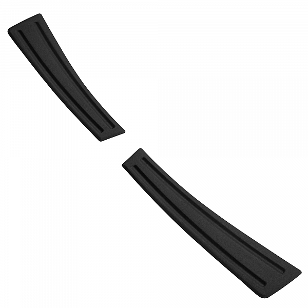 Stainless Steel Rear Bumper Protector Compatible With Volvo XC40 02.2018-> Rearguard, Tailored Fit Bumper Guard,  Loading Edge Protector- Colour Matte Black Powdercoated Stainless Steel