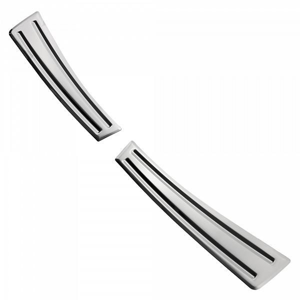 Stainless Steel Rear Bumper Protector Compatible With Volvo XC40 02.2018-> Rearguard, Tailored Fit Bumper Guard,  Loading Edge Protector- Colour Polished Stainless Steel (Chrome)