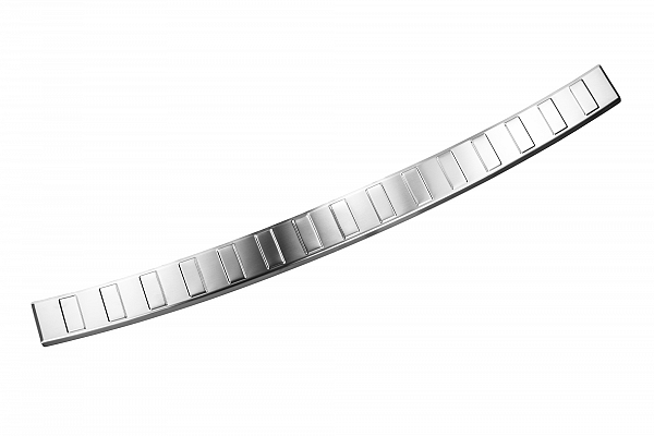 Stainless Steel Rear Bumper Protector Compatible With Mercedes Benz GLC (also for AMG) Facelift 07.2019-07.2022 Rearguard, Tailored Fit Bumper Guard,  Loading Edge Protector- Colour Brushed Stainless Steel