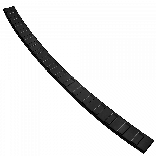 Stainless Steel Rear Bumper Protector Compatible With Volvo XC60 07.2017-> Rearguard, Tailored Fit Bumper Guard,  Loading Edge Protector- Colour Black Mirror Stainless Steel (Black Chrome)