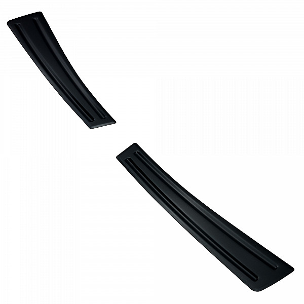Stainless Steel Rear Bumper Protector Compatible With Volvo XC40 02.2018-> Rearguard, Tailored Fit Bumper Guard,  Loading Edge Protector- Colour Black Mirror Stainless Steel (Black Chrome)