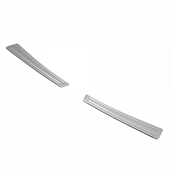Stainless Steel Rear Bumper Protector Compatible With Volvo XC40 02.2018-> Rearguard, Tailored Fit Bumper Guard,  Loading Edge Protector- Colour Brushed Stainless Steel