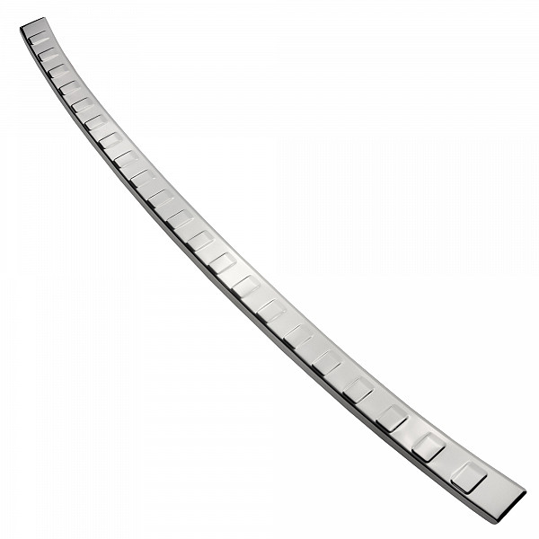 Stainless Steel Rear Bumper Protector Compatible With Volvo XC90 02.2015-> Rearguard, Tailored Fit Bumper Guard,  Loading Edge Protector- Colour Polished Stainless Steel (Chrome)