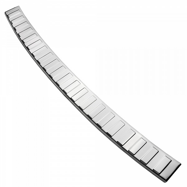 Stainless Steel Rear Bumper Protector Compatible With Skoda Superb Combi (Estate) & Scout 09.2015-06.2019 Rearguard, Tailored Fit Bumper Guard,  Loading Edge Protector- Colour Polished Stainless Steel (Chrome)