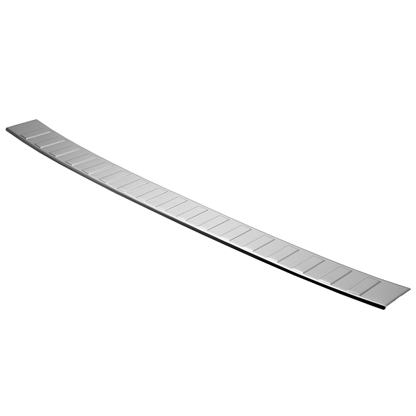 Stainless Steel Rear Bumper Protector Compatible With Volkswagen Touran (2. Generation Typ 5T) 09.2015-> Rearguard, Tailored Fit Bumper Guard,  Loading Edge Protector- Colour Brushed Stainless Steel