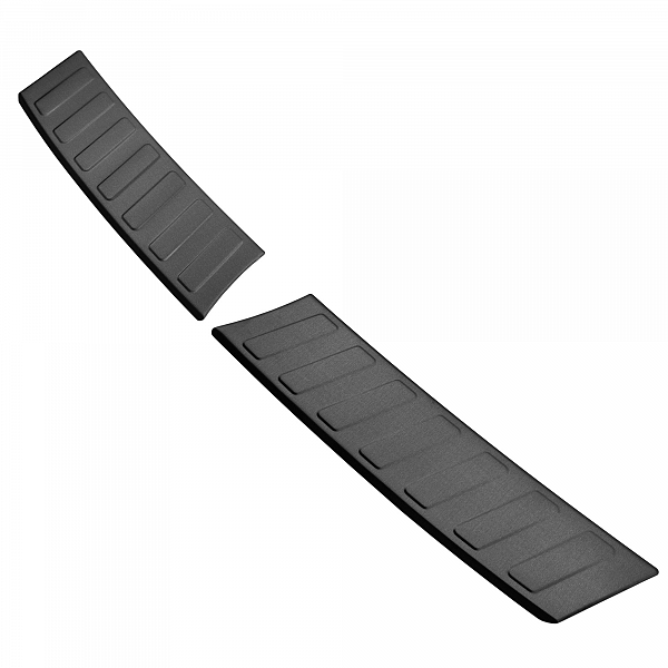 Stainless Steel Rear Bumper Protector Compatible With Opel Mokka II 01.2021-> Rearguard, Tailored Fit Bumper Guard,  Loading Edge Protector- Colour Dark Grey Brushed Stainless Steel
