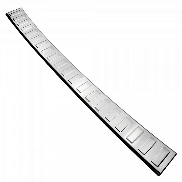 Stainless Steel Rear Bumper Protector Compatible With Fiat Doblo 07.2022-> Rearguard, Tailored Fit Bumper Guard,  Loading Edge Protector- Colour Polished Stainless Steel (Chrome)