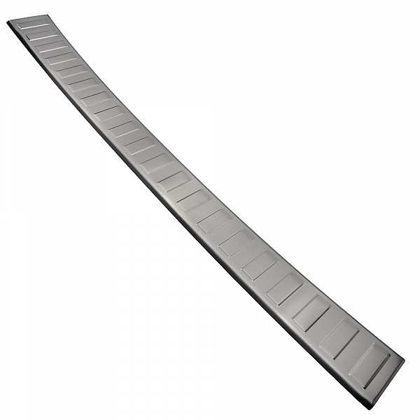 Stainless Steel Rear Bumper Protector Compatible With Fiat Doblo 11.2022-> Rearguard, Tailored Fit Bumper Guard,  Loading Edge Protector- Colour Brushed Stainless Steel