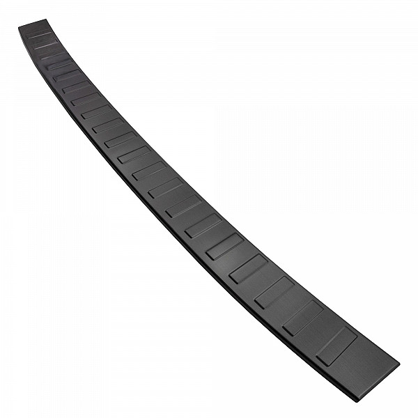 Stainless Steel Rear Bumper Protector Compatible With Volkswagen T6 Multivan, Transporter, California, Caravelle 06.2015-09.2019 Long Version 133,5cm Wide Rearguard, Tailored Fit Bumper Guard,  Loading Edge Protector- Colour Dark Grey Brush