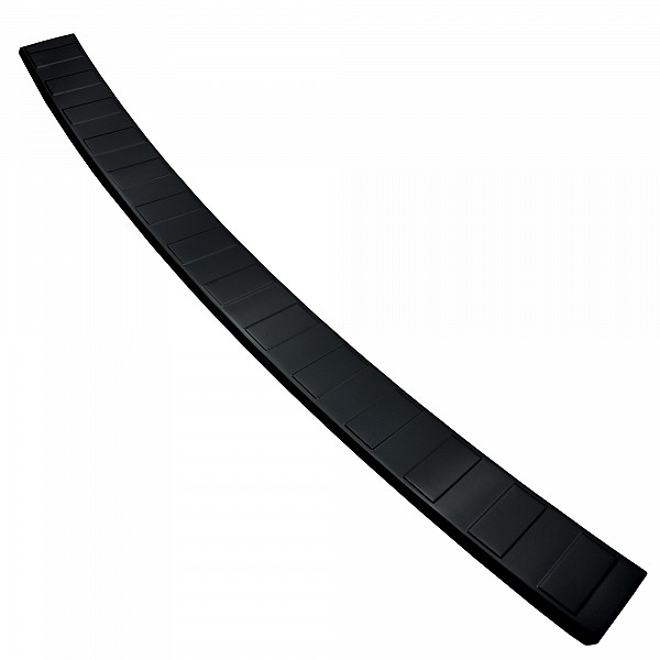 Stainless Steel Rear Bumper Protector Compatible With Opel Vivaro C 07.2019-> Long Version 133,5cm Wide Rearguard, Tailored Fit Bumper Guard,  Loading Edge Protector- Colour Black Mirror Stainless Steel (Black Chrome)