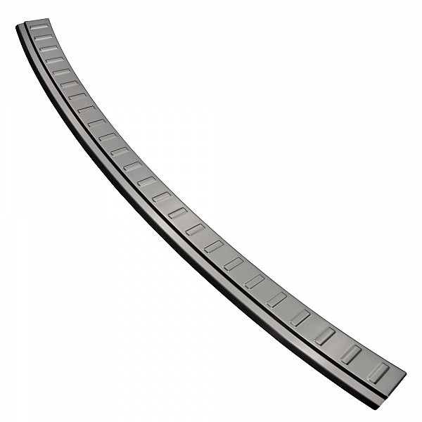 Stainless Steel Rear Bumper Protector Compatible With Porsche Macan 04.2014-03.2024 Rearguard, Tailored Fit Bumper Guard,  Loading Edge Protector- Colour Brushed Stainless Steel