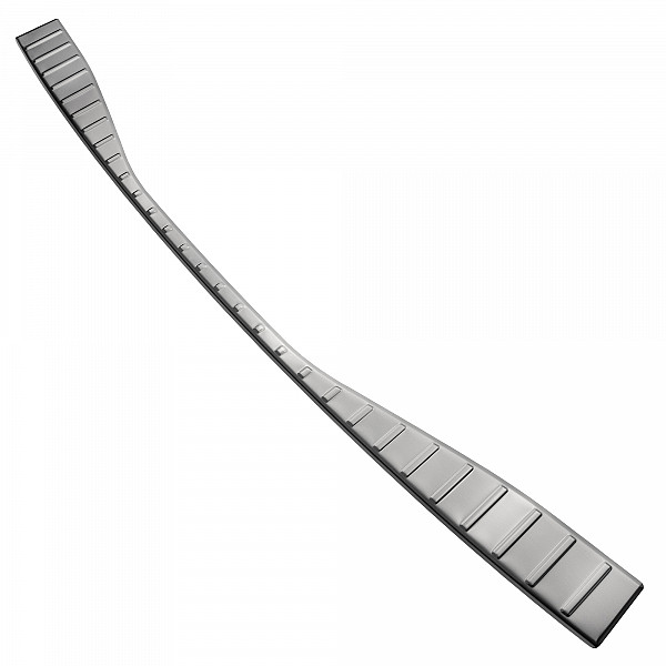 Stainless Steel Rear Bumper Protector Compatible With Toyota BZ4X 06.2022-> Rearguard, Tailored Fit Bumper Guard,  Loading Edge Protector- Colour Brushed Stainless Steel