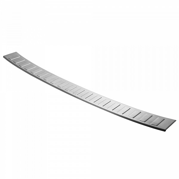 Stainless Steel Rear Bumper Protector Compatible With Volkswagen T-Roc 11.2017-> Rearguard, Tailored Fit Bumper Guard,  Loading Edge Protector- Colour Brushed Stainless Steel