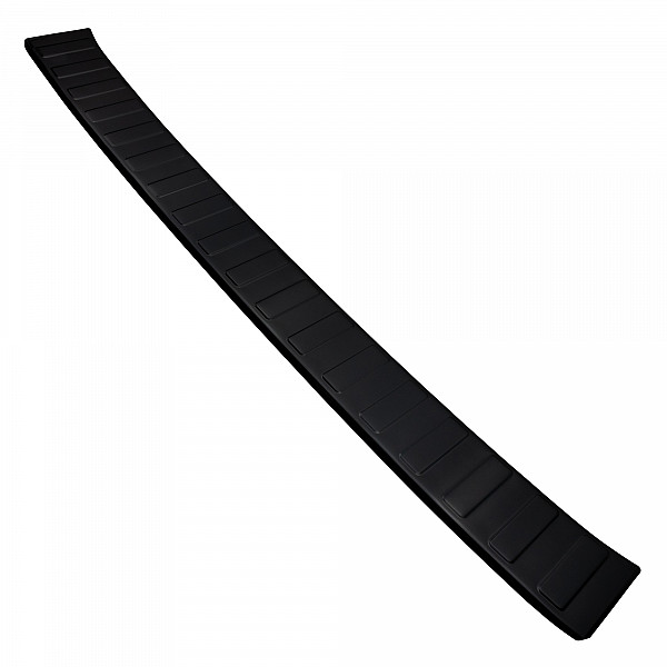 Stainless Steel Rear Bumper Protector Compatible With Volkswagen ID.BUZZ 10.2022-> Rearguard, Tailored Fit Bumper Guard,  Loading Edge Protector- Colour Black Mirror Stainless Steel (Black Chrome)