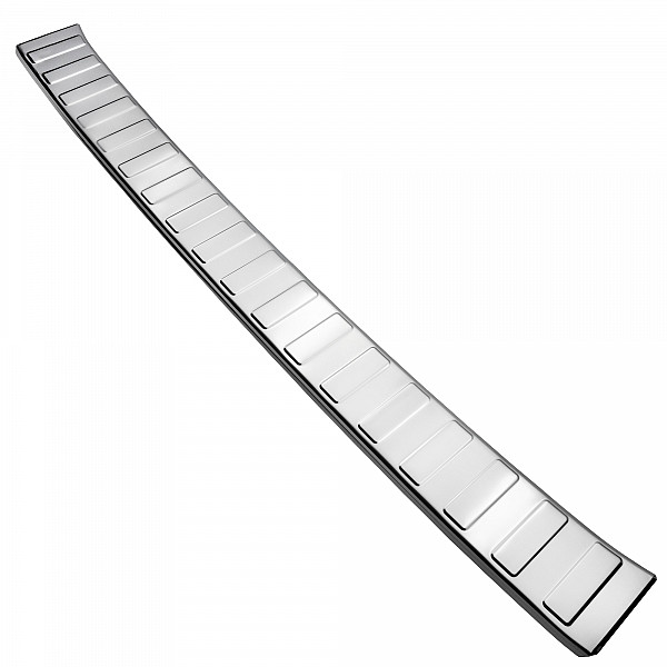 Stainless Steel Rear Bumper Protector Compatible With Volkswagen ID.BUZZ 10.2022-> Rearguard, Tailored Fit Bumper Guard,  Loading Edge Protector- Colour Polished Stainless Steel (Chrome)