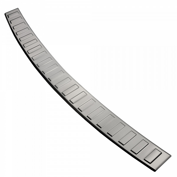 Stainless Steel Rear Bumper Protector Compatible With Opel Zafira Tourer (C) 01.2012-06.2019 Rearguard, Tailored Fit Bumper Guard,  Loading Edge Protector- Colour Brushed Stainless Steel