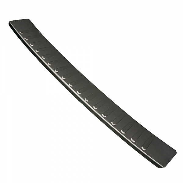 Stainless Steel Rear Bumper Protector Compatible With MINI Cooper, Cooper S, JCW, 3 doors & Coupe R56 & R58 11.2006-05.2015 Rearguard, Tailored Fit Bumper Guard,  Loading Edge Protector- Colour Dark Grey Brushed Stainless Steel