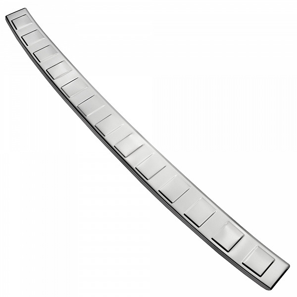 Stainless Steel Rear Bumper Protector Compatible With Peugeot 308 SW Estate 06.2022-> Rearguard, Tailored Fit Bumper Guard,  Loading Edge Protector- Colour Polished Stainless Steel (Chrome)