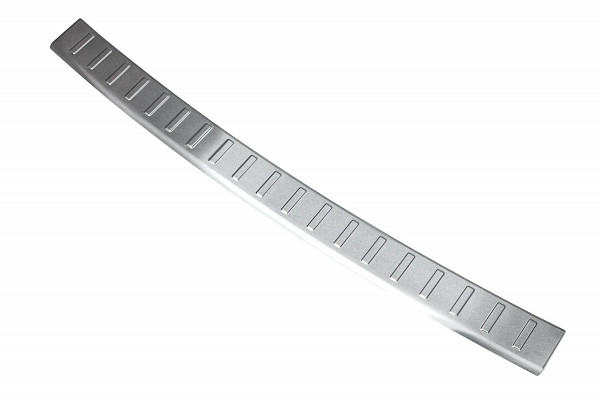 Stainless Steel Rear Bumper Protector Compatible With Volkswagen T5 Multivan, Transporter, California, Caravelle 04.2003-05.2015 Rearguard, Tailored Fit Bumper Guard,  Loading Edge Protector- Colour Brushed Stainless Steel