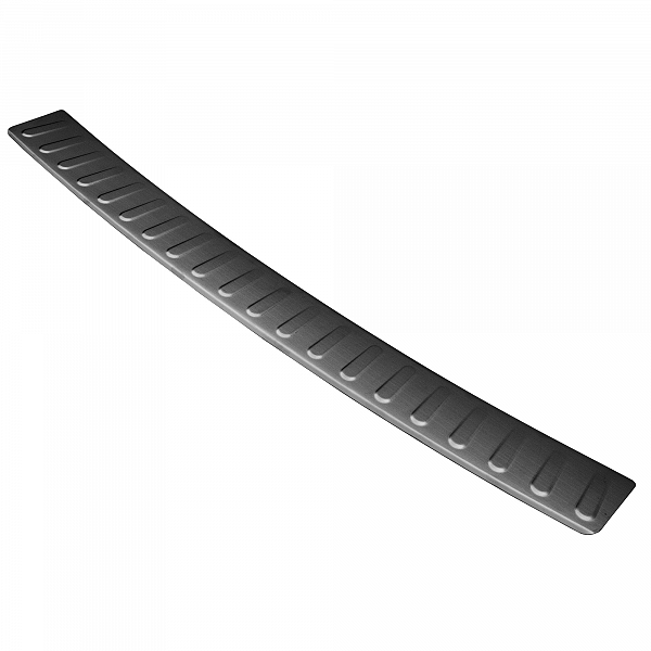 Stainless Steel Rear Bumper Protector Compatible With BMW 5 series Limousine F10 03.2010-10.2016 Rearguard, Tailored Fit Bumper Guard,  Loading Edge Protector- Colour Dark Grey Brushed Stainless Steel