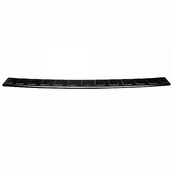 Stainless Steel Rear Bumper Protector Compatible With Volkswagen Caddy 11.2020-> Rearguard, Tailored Fit Bumper Guard,  Loading Edge Protector- Colour Black Mirror Stainless Steel (Black Chrome)