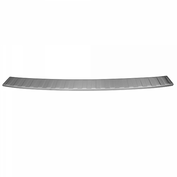 Stainless Steel Rear Bumper Protector Compatible With Skoda Kamiq 09.2019-> Rearguard, Tailored Fit Bumper Guard,  Loading Edge Protector- Colour Brushed Stainless Steel