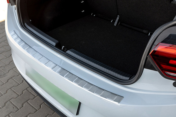 Stainless Steel Rear Bumper Protector Compatible With Volkswagen ID.3 09.2020-> Rearguard, Tailored Fit Bumper Guard,  Loading Edge Protector- Colour Polished Stainless Steel (Chrome)