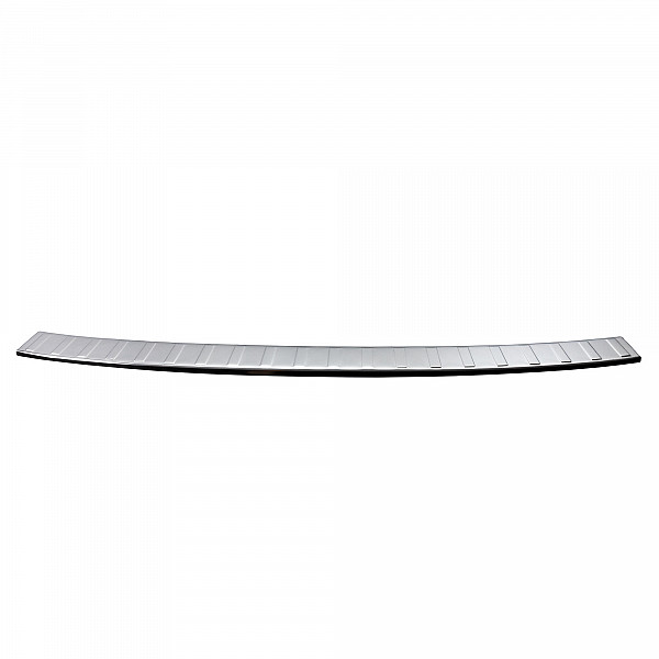 Stainless Steel Rear Bumper Protector Compatible With Volkswagen T7  Multivan 11.2021-> Rearguard, Tailored Fit Bumper Guard,  Loading Edge Protector- Colour Polished Stainless Steel (Chrome)