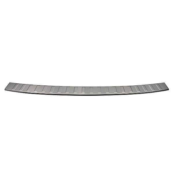 Stainless Steel Rear Bumper Protector Compatible With Volkswagen T6 Multivan, Transporter, California, Caravelle 06.2015-09.2019 Long Version 133,5cm Wide Rearguard, Tailored Fit Bumper Guard,  Loading Edge Protector- Colour Polished Stainl