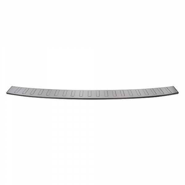 Stainless Steel Rear Bumper Protector Compatible With Volkswagen T6 Multivan, Transporter, California, Caravelle 06.2015-09.2019 Rearguard, Tailored Fit Bumper Guard,  Loading Edge Protector- Colour Brushed Stainless Steel