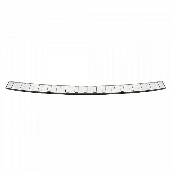 Stainless Steel Rear Bumper Protector Compatible With Skoda Fabia IV Hatchback 5 doors 07.2021-> Rearguard, Tailored Fit Bumper Guard,  Loading Edge Protector- Colour Polished Stainless Steel (Chrome)