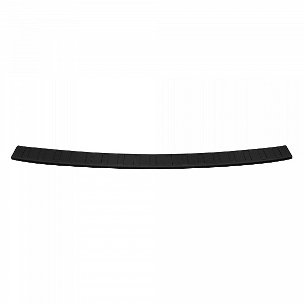 Stainless Steel Rear Bumper Protector Compatible With Skoda Fabia IV Hatchback 5 doors 07.2021-> Rearguard, Tailored Fit Bumper Guard,  Loading Edge Protector- Colour Matte Black Powdercoated Stainless Steel