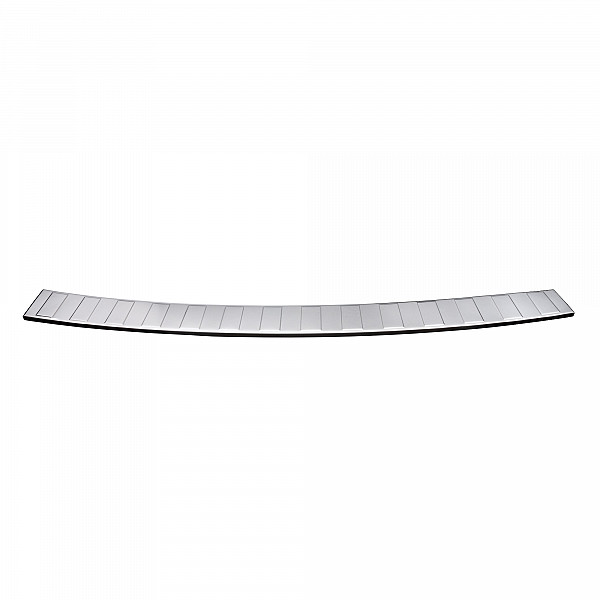 Stainless Steel Rear Bumper Protector Compatible With Opel Vivaro C 07.2019-> Long Version 133,5cm Wide Rearguard, Tailored Fit Bumper Guard,  Loading Edge Protector- Colour Polished Stainless Steel (Chrome)