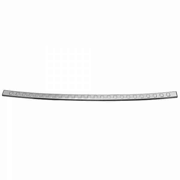 Stainless Steel Rear Bumper Protector Compatible With Kia Ceed Sportswagon (Estate) 09.2018-> Rearguard, Tailored Fit Bumper Guard,  Loading Edge Protector- Colour Brushed Stainless Steel