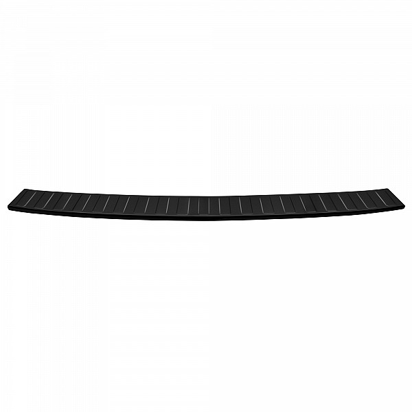 Stainless Steel Rear Bumper Protector Compatible With Skoda Kamiq 09.2019-> Rearguard, Tailored Fit Bumper Guard,  Loading Edge Protector- Colour Black Mirror Stainless Steel (Black Chrome)