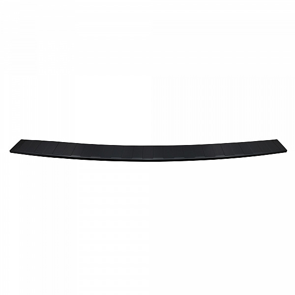 Stainless Steel Rear Bumper Protector Compatible With Volkswagen T6 Multivan, Transporter, California, Caravelle 06.2015-09.2019 Long Version 133,5cm Wide Rearguard, Tailored Fit Bumper Guard,  Loading Edge Protector- Colour Black Mirror St