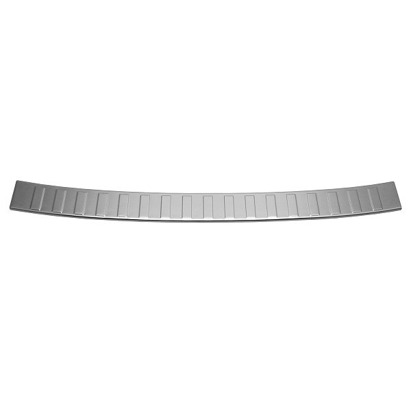Stainless Steel Rear Bumper Protector Compatible With Volkswagen Touran (2. Generation Typ 5T) 09.2015-> Rearguard, Tailored Fit Bumper Guard,  Loading Edge Protector- Colour Brushed Stainless Steel