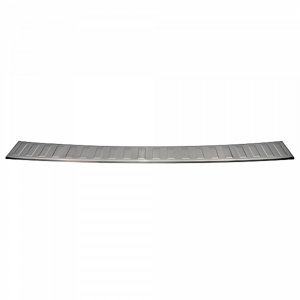 Stainless Steel Rear Bumper Protector Compatible With Fiat Doblo 11.2022-> Rearguard, Tailored Fit Bumper Guard,  Loading Edge Protector- Colour Brushed Stainless Steel