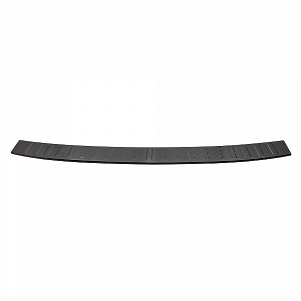 Stainless Steel Rear Bumper Protector Compatible With Volkswagen T6 Multivan, Transporter, California, Caravelle 06.2015-09.2019 Long Version 133,5cm Wide Rearguard, Tailored Fit Bumper Guard,  Loading Edge Protector- Colour Dark Grey Brush