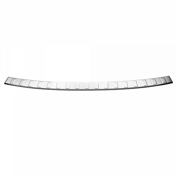 Stainless Steel Rear Bumper Protector Compatible With Volvo XC60 07.2017-> Rearguard, Tailored Fit Bumper Guard,  Loading Edge Protector- Colour Brushed Stainless Steel