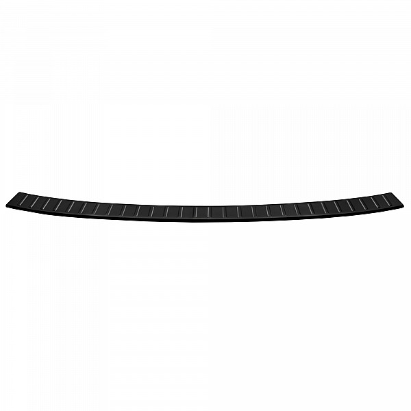 Stainless Steel Rear Bumper Protector Compatible With Dacia Jogger 03.2022-> Rearguard, Tailored Fit Bumper Guard,  Loading Edge Protector- Colour Black Mirror Stainless Steel (Black Chrome)