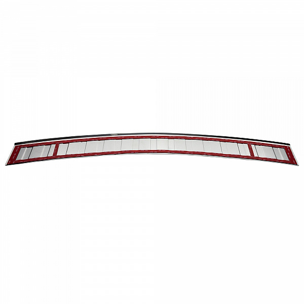 Stainless Steel Rear Bumper Protector Compatible With Opel Mokka X 07.2016-06.2019 Rearguard, Tailored Fit Bumper Guard,  Loading Edge Protector- Colour Polished Stainless Steel (Chrome)