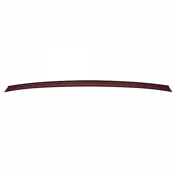 Stainless Steel Rear Bumper Protector Compatible With Volvo XC90 02.2015-> Rearguard, Tailored Fit Bumper Guard,  Loading Edge Protector- Colour Matte Black Powdercoated Stainless Steel