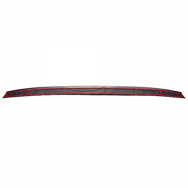 Stainless Steel Rear Bumper Protector Compatible With Volvo V90 09.2016-> Rearguard, Tailored Fit Bumper Guard,  Loading Edge Protector- Colour Black Mirror Stainless Steel (Black Chrome)