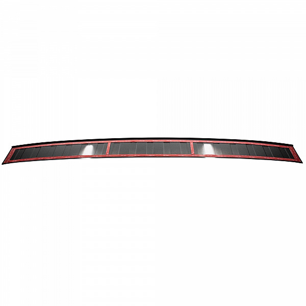 Stainless Steel Rear Bumper Protector Compatible With Volkswagen T6.1 Multivan, Transporter, California, Caravelle 10.2019-04.2024 Rearguard, Tailored Fit Bumper Guard,  Loading Edge Protector- Colour Matte Black Powdercoated Stainless Stee